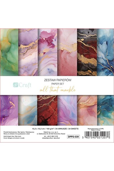 OEM Set hartie Dalprint dpCraft All That Marble, hartie decorativa 15,2x15,2 ...