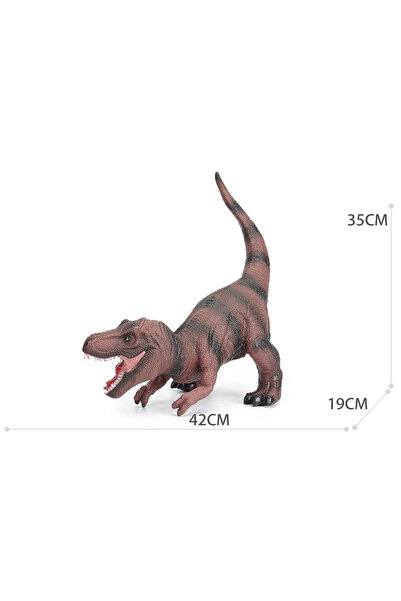 OEM Figurina dinozaur Trifox Tyranozaur, jucarie cu sunet, din vinil, cutie c...