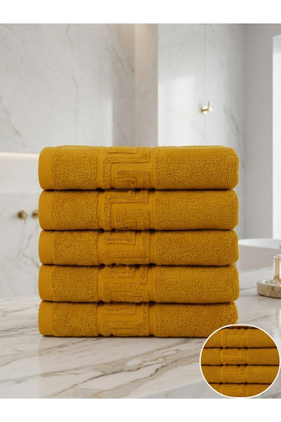 Truva Home Set 5 Prosoape de Baie Hoteliere Greek | 50x90 cm | 100% Bumbac Tu...
