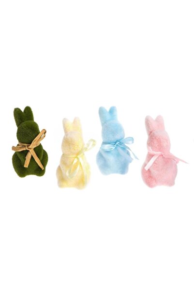 OEM Dalprint dpCraft Iepuri flocati pastel 10,5 cm set 4 bucăți