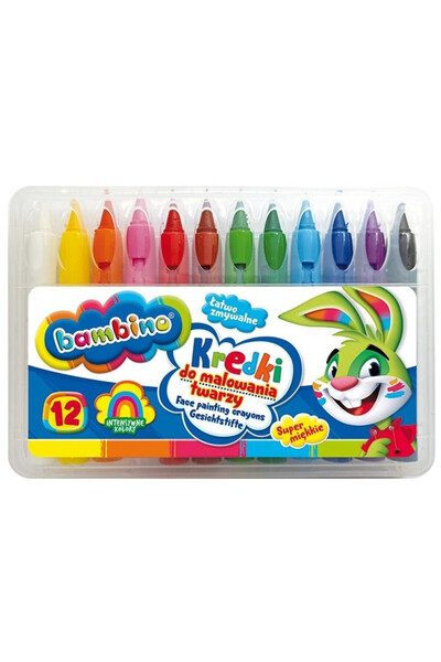 OEM ST-MAJEWSKI Creioane pentru pictura pe față 12 culori BAMBINO, non-toxice