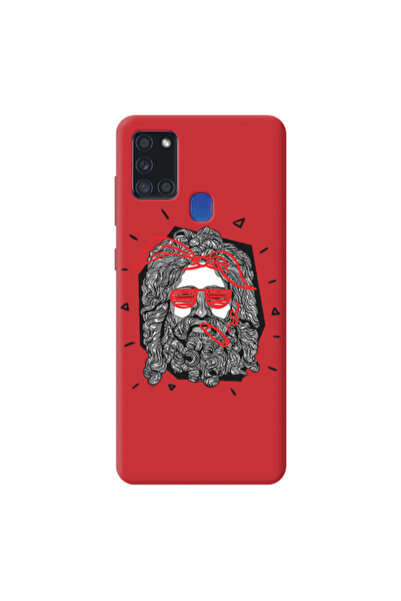 Other Samsung A21S Cool glasses Red Colored Silicone TPU Θήκη