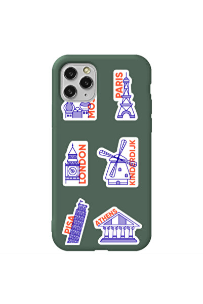 Other Apple iPhone 11 Pro Pisa Athens Dark Green Colored Silicone TPU Θήκη