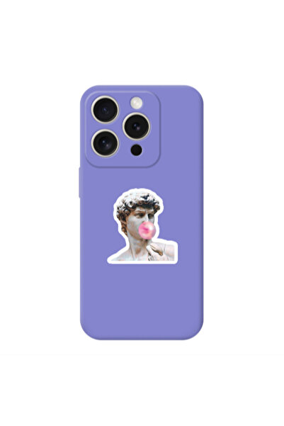 Other Apple iPhone 15 Pro Bubble Purple Colored Silicone TPU Θήκη