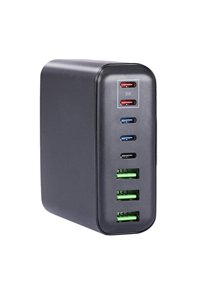 BlitzWolf Încărcător GaN BW-S26 250W, 3 USB-A, 5 USB-C, Negru