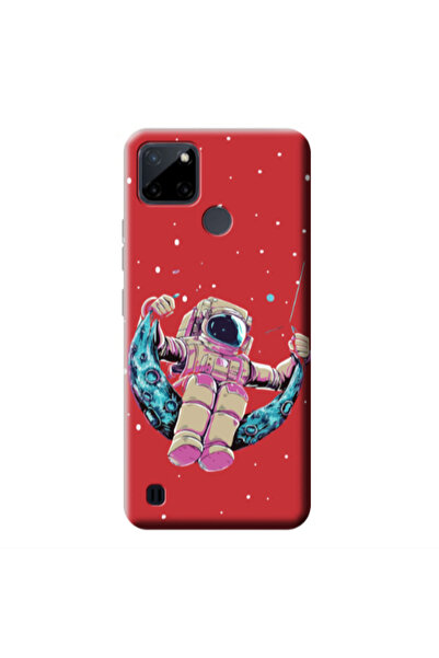 Other Realme C25Y Astronaut swinging on the moon Red Colored Silicone TPU Θήκη