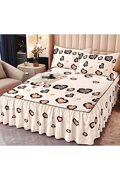 Truva Home Lenjerie Finet Pucioasa | 3 Piese cu Cearceaf cu Elastic și Volane...