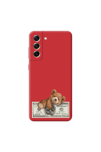 Other Samsung S22 Money Style Red Colored Silicone TPU Θήκη