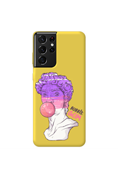 Other Samsung S21 Ultra Pin Bubble Yellow Colored Silicone TPU Θήκη