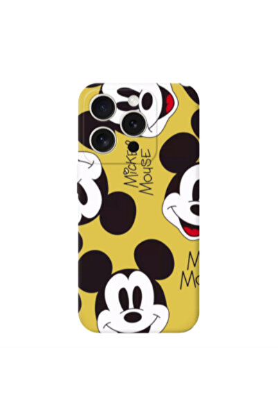 Other Apple Iphone 16 Pro Max Mickey Mouse Yellow Colored Silicone TPU Θήκη