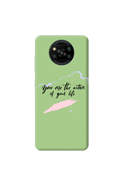 Other Xiaomi Poco X3 /X3 Pro You are the authors Light Green Colored Silicone...