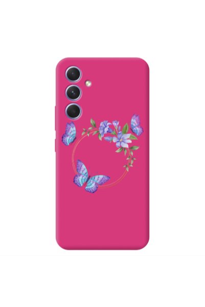 Other Samsung A54 Butterfly on the ring Fuchsia Colored Silicone TPU Θήκη