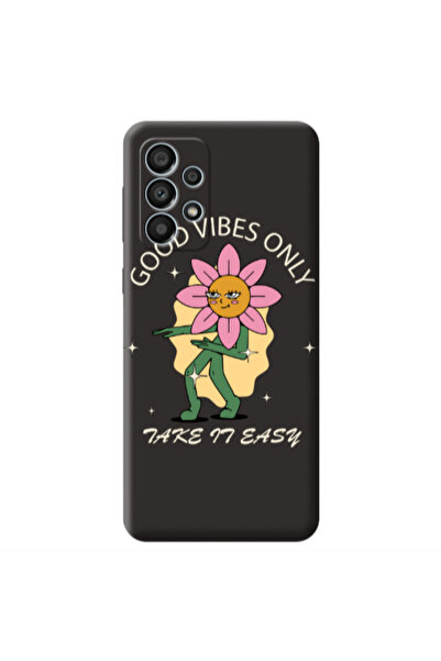 Other Samsung A53 Good Vibes Only Black Colored Silicone TPU Θήκη