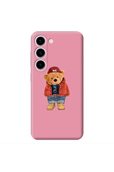Other Samsung S23 Plus Bear in a hat Pink Colored Silicone TPU Θήκη
