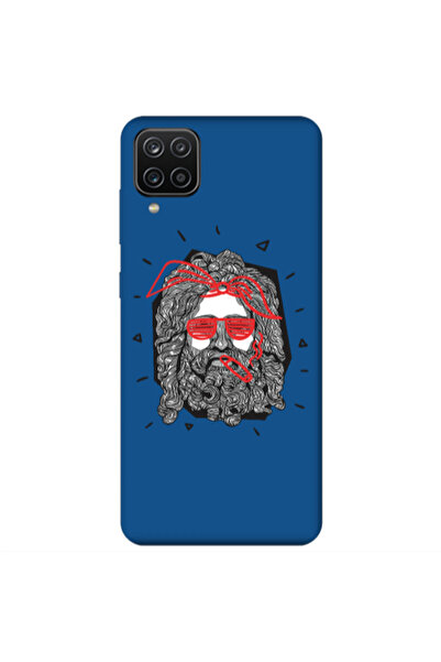 Other Samsung A12 Cool glasses Blue Colored Silicone TPU Θήκη