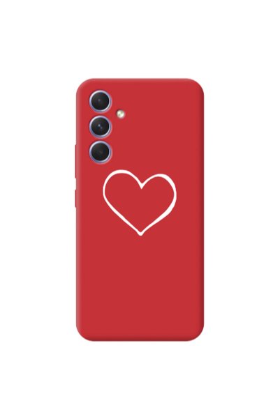 Other Samsung A26 White heart Red Colored Silicone TPU Θήκη