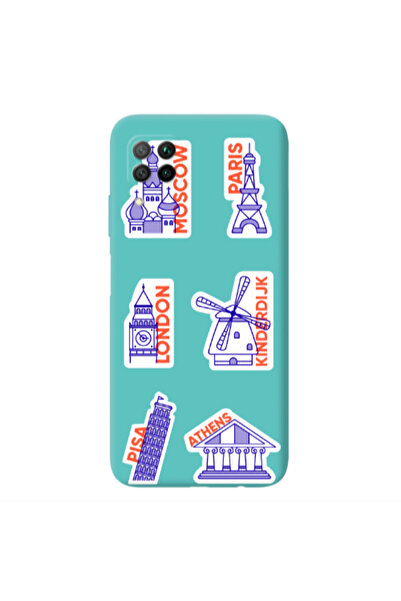 Other Huawei P40 Lite Pisa Athens Turquoise Colored Silicone TPU Θήκη