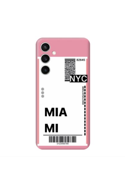 Other Samsung S24 FE Miami NYC Pink Colored Silicone TPU Θήκη