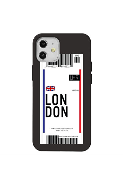 Other Apple iPhone 12 London Arrival Black Colored Silicone TPU Θήκη