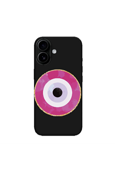 Other Apple Iphone 16 Evil eye bead 2 Black Colored Silicone TPU Θήκη