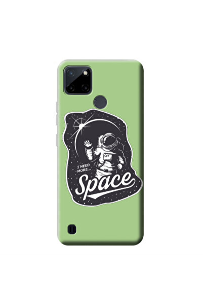 Other Realme C25Y I need more spacee Light Green Colored Silicone TPU Θήκη