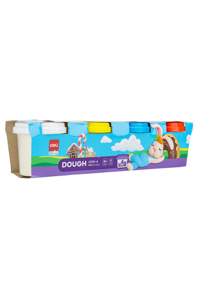 Deli Plastilină de modelat 4 culori x 100g