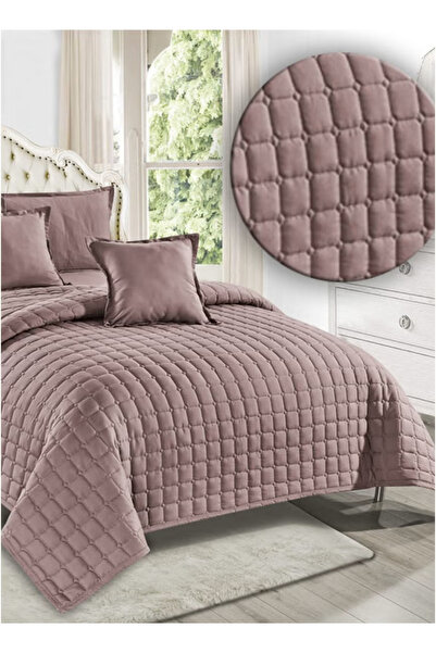 Moon Elegant Plaid Quilted Plain Bedspread - 4 Pieces - 170X220Cm Duvet - 120...