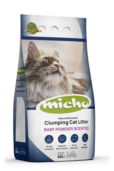 Micho Bebek Pudralı Topaklanan Kedi Kumu 10 Lt
