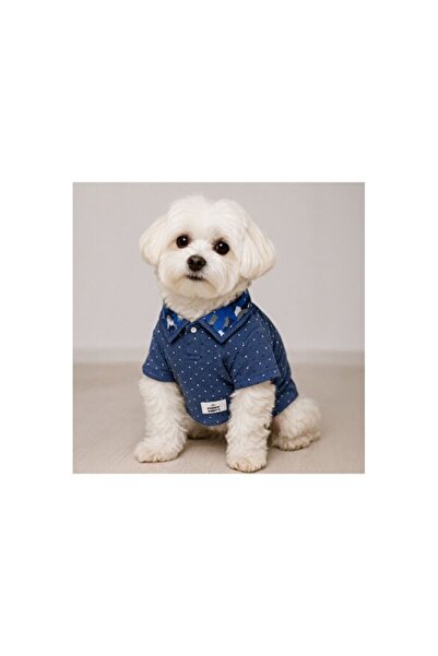 Empressco Navy Blue Polka Dot Dog Top, Stylish and Comfortable Wear Style