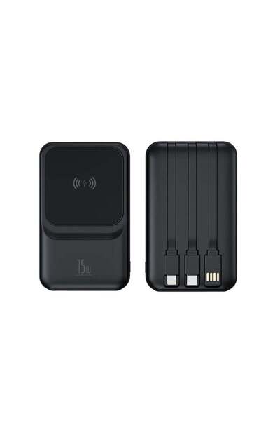 MİKROGATE Logimax 10000 mAh Magsafe 22.5W (Dahili Kablolu) Hızlı Şarj Wireles...