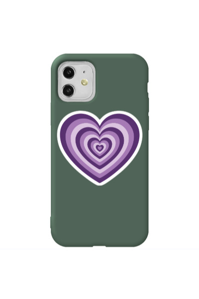 Other Apple iPhone 11 My Heart Is Yours 2 Dark Green Colored Silicone TPU Θήκη
