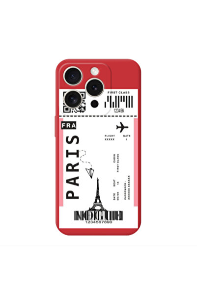 Other Apple iPhone 15 Pro Paris FRA Red Colored Silicone TPU Θήκη