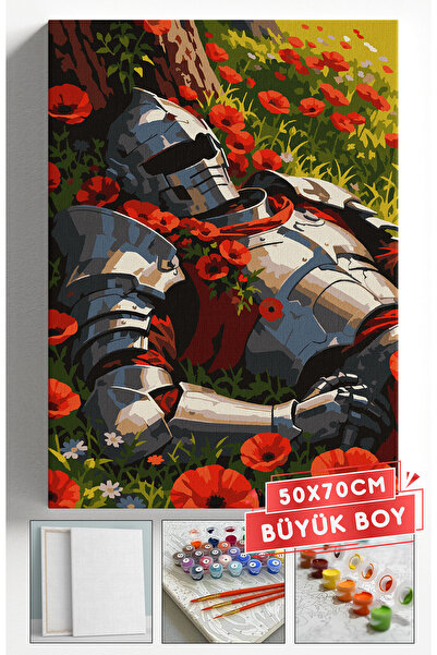 Akihabara Sayılarla Boyama Hobi Seti Çerçeveli Numaralı Tuval Fırça Boya Dahi...