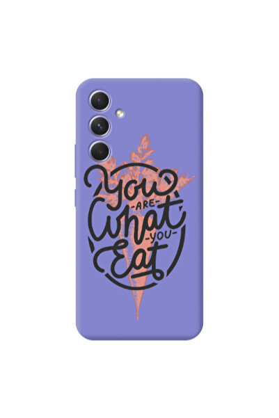 Other Samsung A56 You are What You Eat Purple Colored Silicone TPU Θήκη