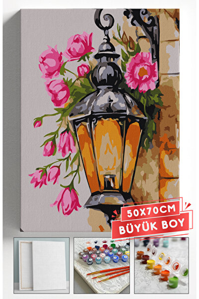 Akihabara Sayılarla Boyama Hobi Seti Çerçeveli Numaralı Tuval Fırça Boya Dahi...