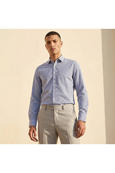 FAV Regular Fit Collared Striped Long Sleeves Shirt