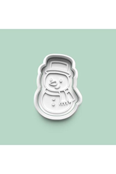 AKTASTORE Snowman Figure Cookie Mold and Sugar Dough Mold 0977-3