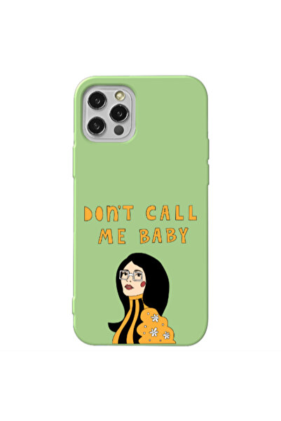 Other Apple iPhone 12 Pro Call me baby Light Green Colored Silicone TPU Θήκη