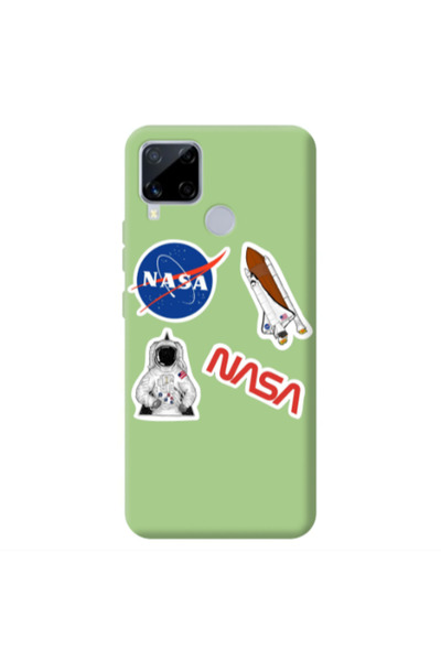 Other Realme C25S Nasa Light Green Colored Silicone TPU Θήκη