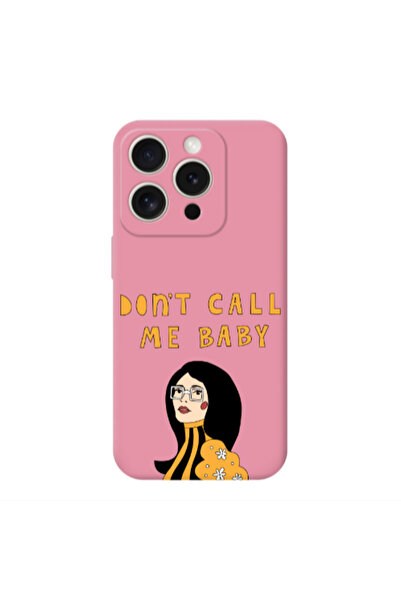 Other Apple iPhone 15 Pro Max Call me baby Pink Colored Silicone TPU Θήκη