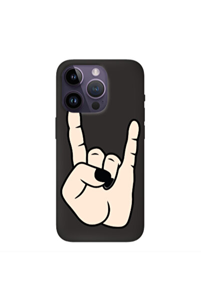 Other Apple iPhone 14 Pro Max Rock Black Colored Silicone TPU Θήκη