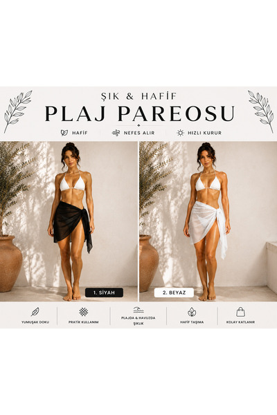 Glowzia Women's Pareo Skirt |   Transparent Beach Pareo |   Summer Pareo with...