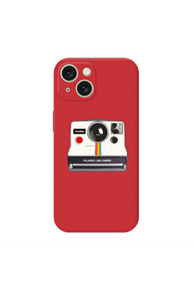 Other Apple iPhone 15 Plus Polaroid land camera Red Colored Silicone TPU Θήκη