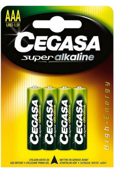 Other Cegasa Συσκευασία 4 Αλκαλικών Μπαταριών AAA Cegasa Super 1.5V