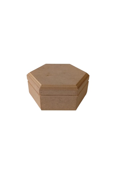 st koleksiyon hobi antika Mdf Decorative, Paintable, Plain Hexagonal Box