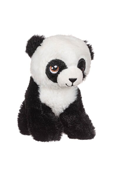 Z Store Jucărie de pluș panda alb-negru, așezată, de 15 cm - Material din pol...