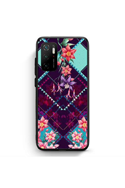 Other Xiaomi Poco M3 Pro Checkered flowers Black Glossy Θήκη