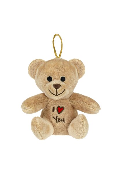 Z Store 11cm Brown Plush Teddy 'I Love You' Gift Ornament
