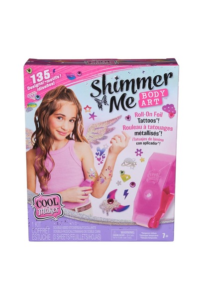 MGA Cool Maker Shimmer Me Kit de tatuaje temporare cu folie pentru artă corpo...