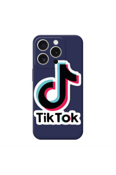 Other Apple iPhone 15 Pro Max Tik Tok Dark blue Colored Silicone TPU Θήκη